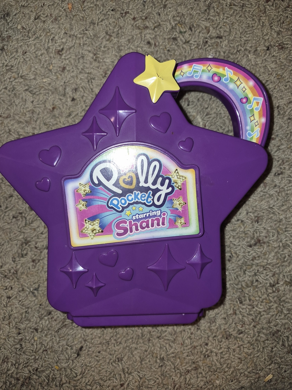 Polly Pocket Starring Shani Purple Star Carry Case